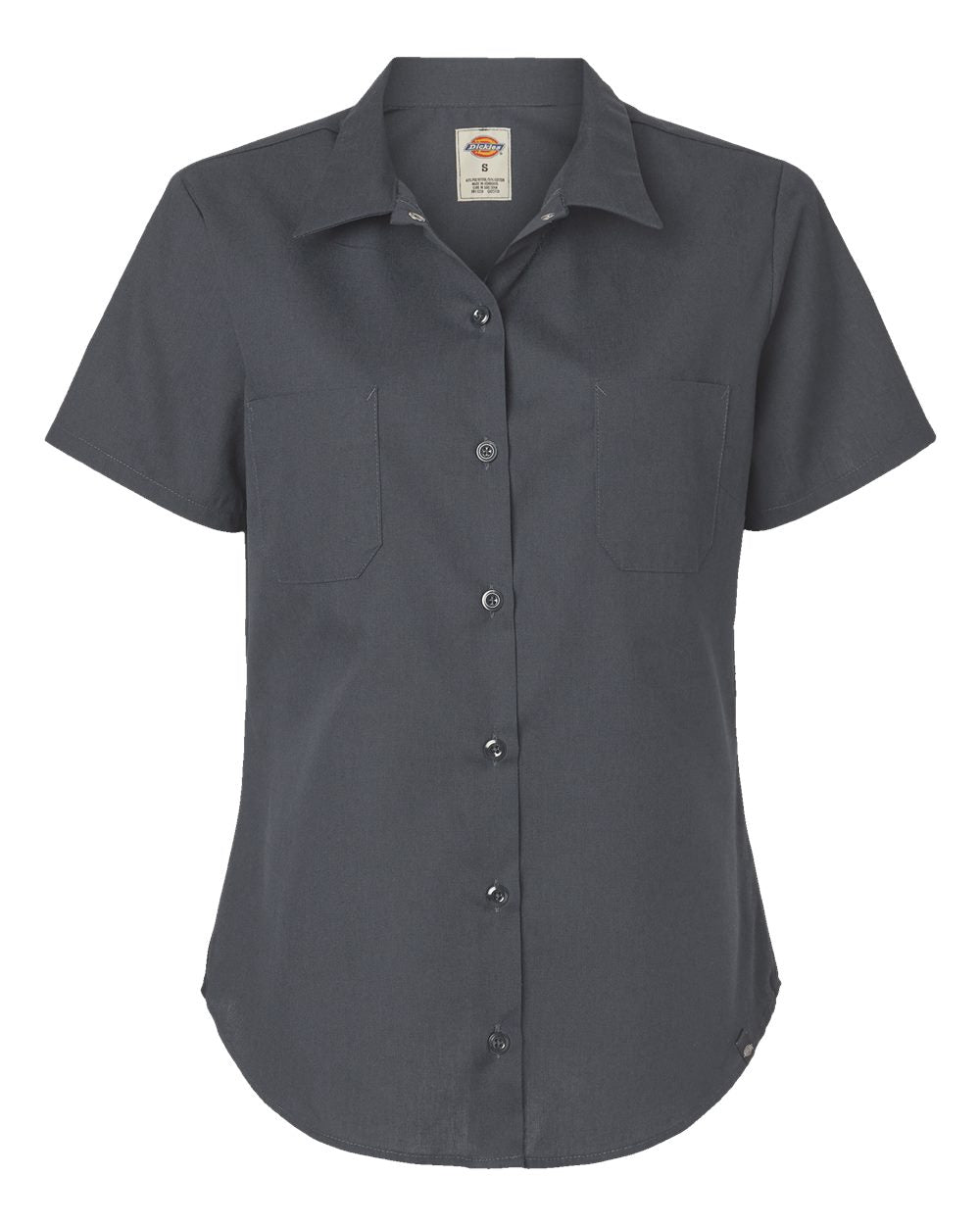 Dickies Women's Industrial Short Sleeve Work Shirt. 5350 - Dark Charcoal