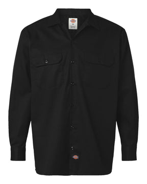 Dickies Men's Long Sleeve Work Shirt. 5574 - Black