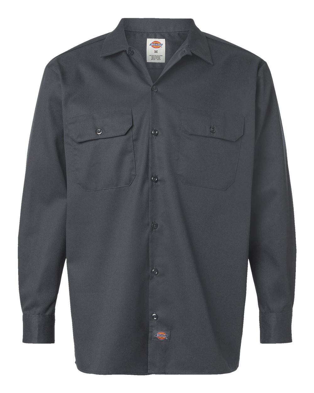 Dickies Men's Long Sleeve Work Shirt. 5574 - Charcoal