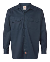 Dickies Men's Tall Long Sleeve Work Shirt. 5574T - Dark Navy