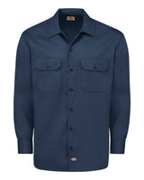 Dickies Men's Tall Long Sleeve Work Shirt. 5574T - Navy