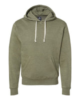 J. America Men's Triblend Fleece Hooded Sweatshirt. 8871 - Olive Triblend