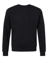 J. America Unisex Triblend Fleece Crewneck Sweatshirt. 8870 - Black Solid