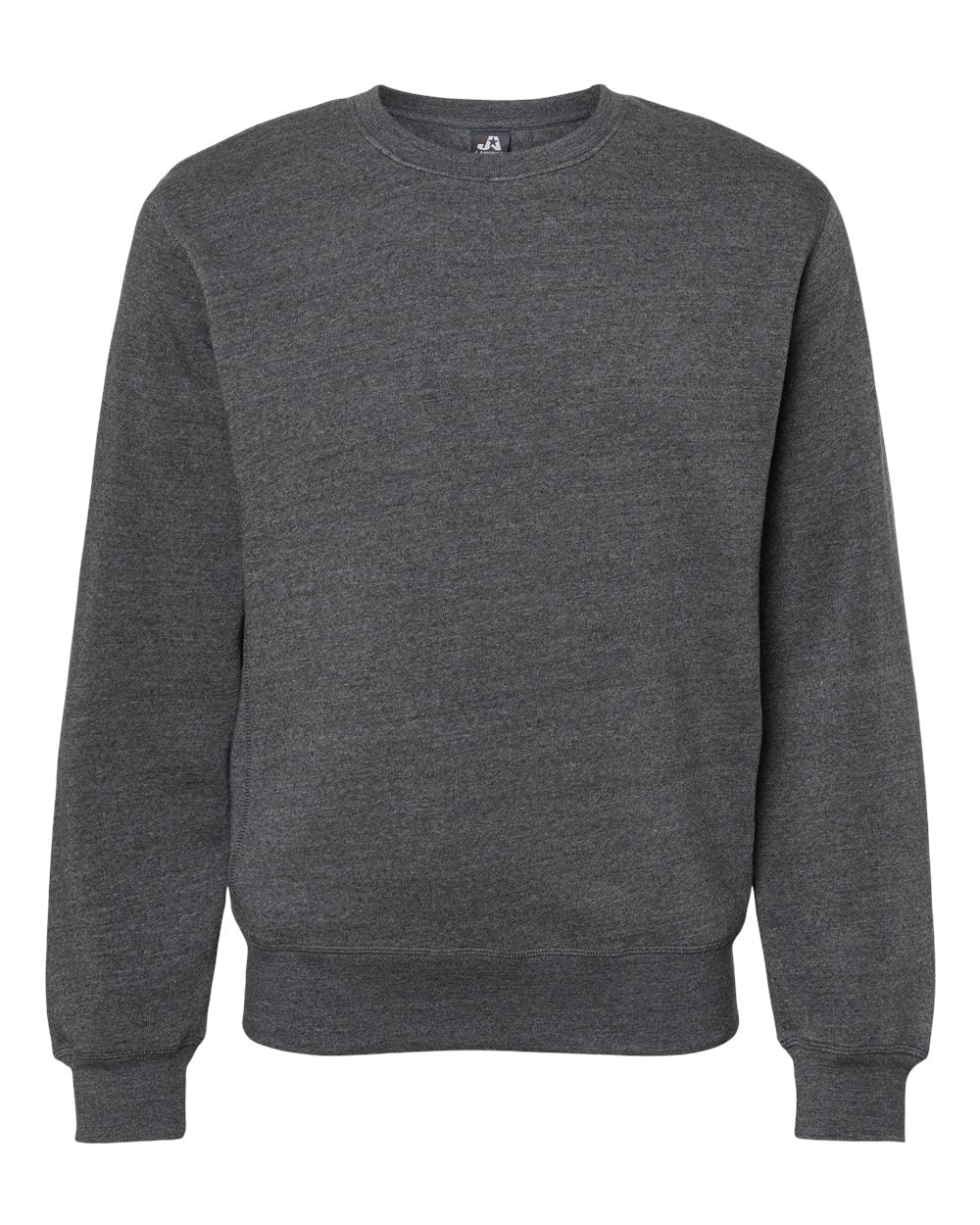 J. America Unisex Triblend Fleece Crewneck Sweatshirt. 8870 - Black Triblend