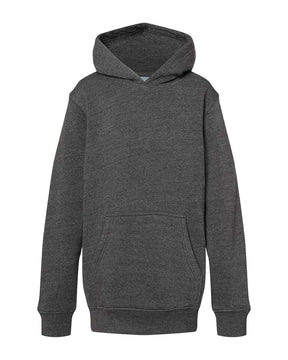 J. America Youth Triblend Fleece Hooded Sweatshirt. 8880 - Black Triblend