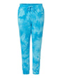 Independent Trading Co. Unisex Tie-Dyed Fleece Sweatpants. PRM50PTTD - Tie Dye Aqua Blue