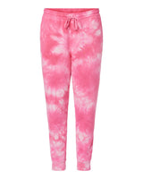 Independent Trading Co. Unisex Tie-Dyed Fleece Sweatpants. PRM50PTTD - Tie Dye Pink