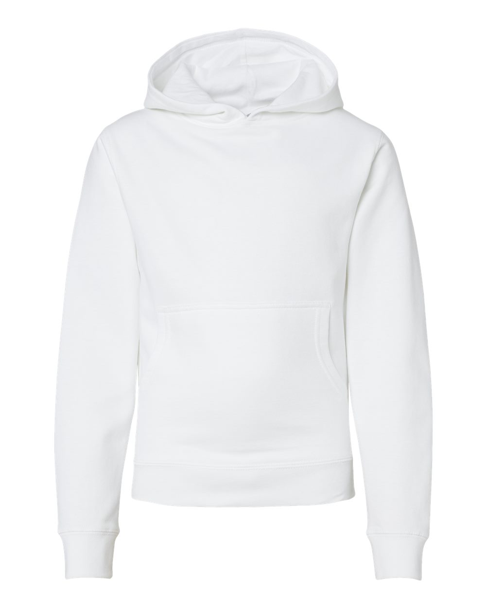Independent Trading Co. Youth Midweight Hooded Sweatshirt. SS4001Y - White
