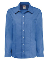 Dickies Women's Oxford Long Sleeve Shirt. L254 - French Blue