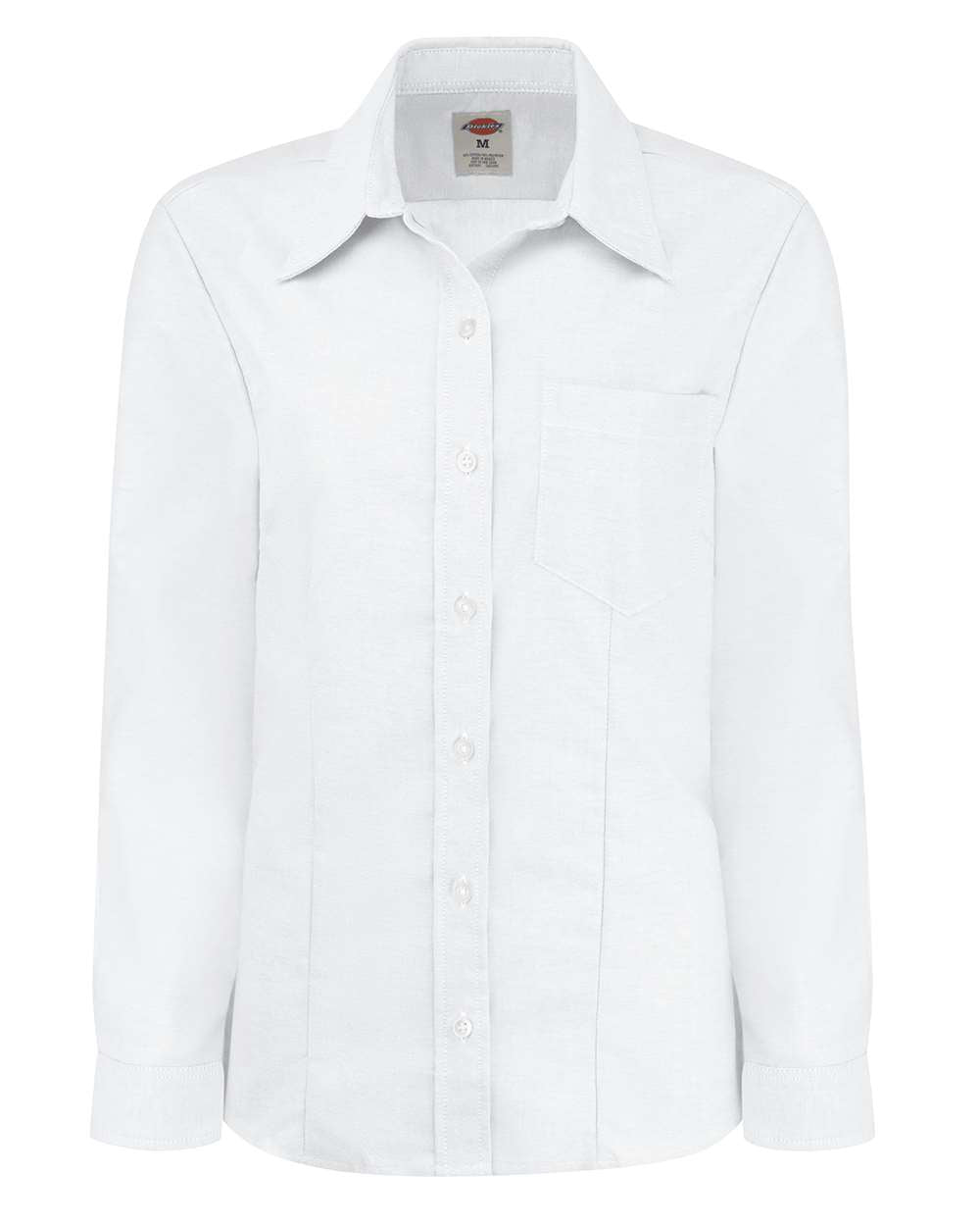 Dickies Women's Oxford Long Sleeve Shirt. L254 - White