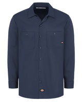 Dickies Men's Industrial Cotton Long Sleeve Work Shirt. L307 - Dark Navy
