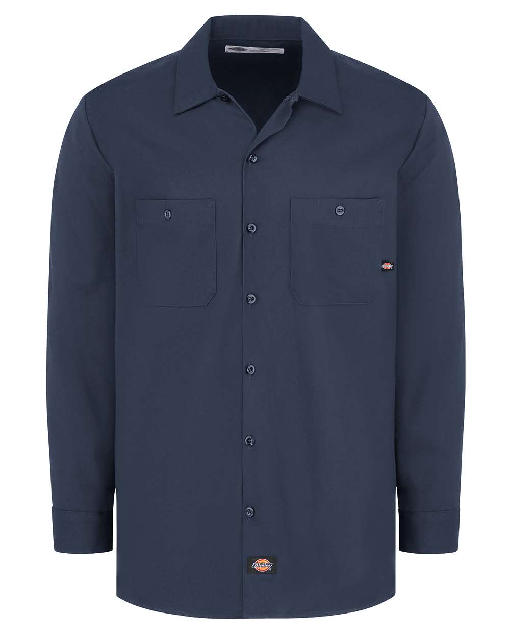 Dickies Men's Tall Industrial Cotton Long Sleeve Work Shirt. L307T - Dark Navy