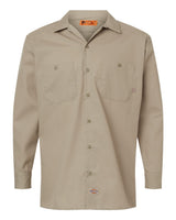 Dickies Men's Tall Industrial Long Sleeve Work Shirt. L535T - Desert Sand