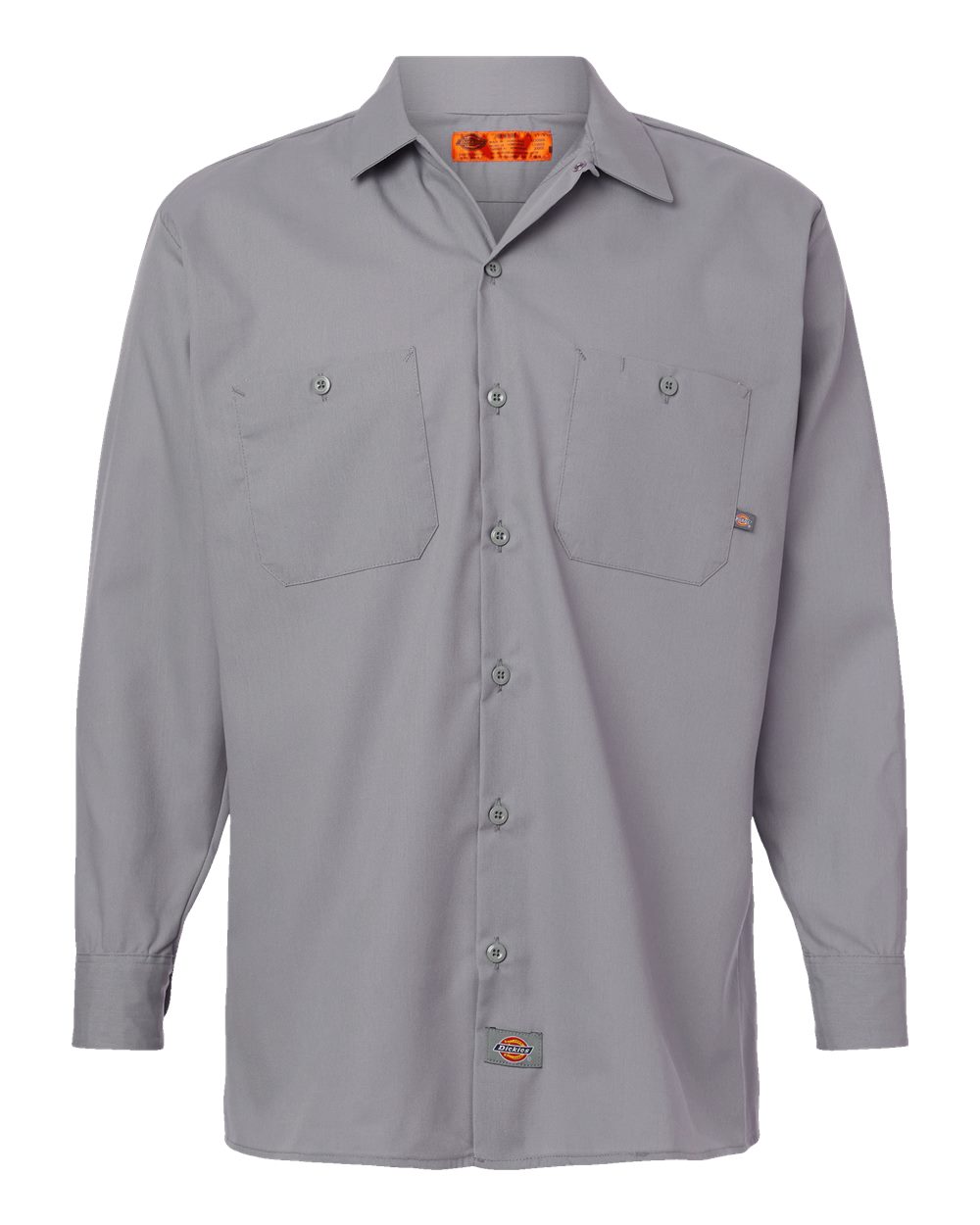 Dickies Men's Tall Industrial Long Sleeve Work Shirt. L535T - Graphite Grey