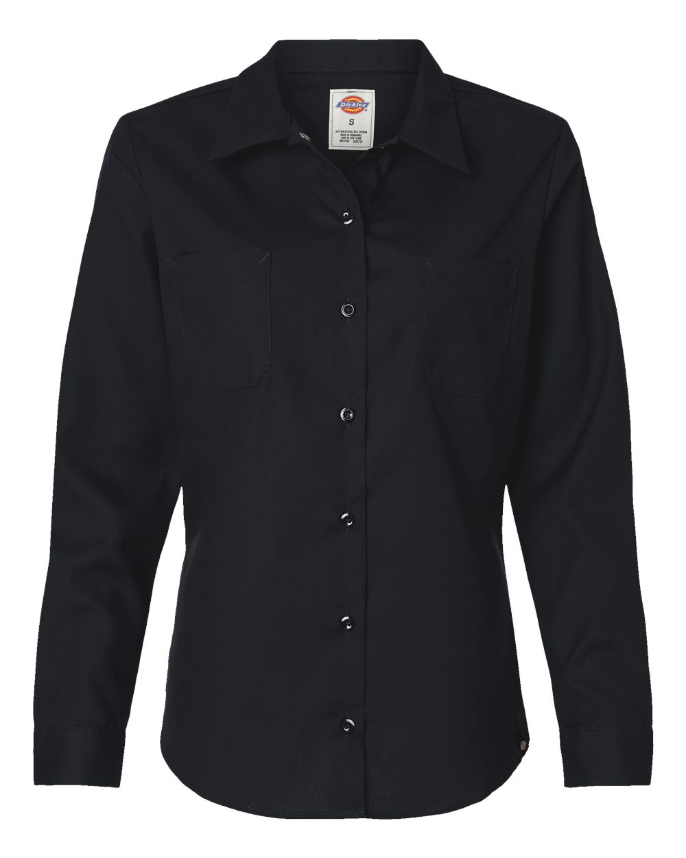 Dickies Women's Long Sleeve Industrial Work Shirt. L5350 - Black