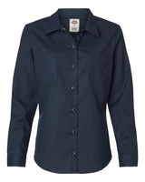 Dickies Women's Long Sleeve Industrial Work Shirt. L5350 - Dark Navy