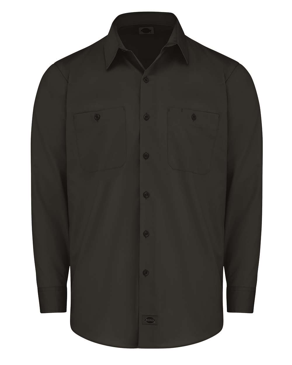 Dickies Men's Industrial Worktech Ventilated Long Sleeve Work Shirt. LL51 - Black