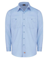 Dickies Men's Industrial Worktech Ventilated Long Sleeve Work Shirt. LL51 - Light Blue