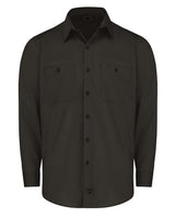 Dickies Men's Tall Industrial Worktech Ventilated Long Sleeve Work Shirt. LL51T - Black