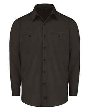 Dickies Men's Tall Industrial Worktech Ventilated Long Sleeve Work Shirt. LL51T - Black