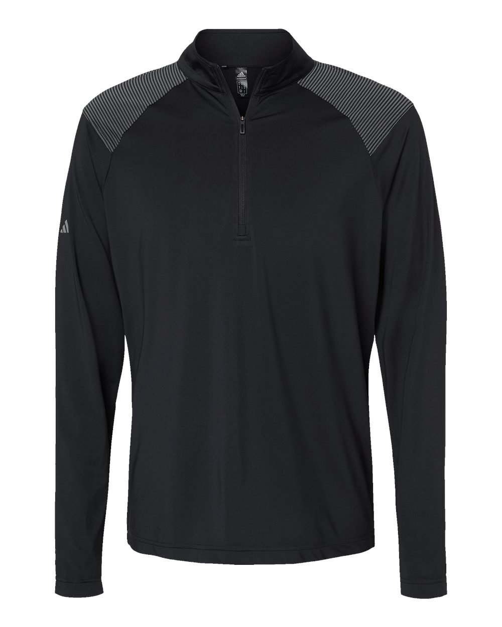 Adidas Men's Ultimate365 Lightweight Shoulder Stripe Quarter-Zip Pullover. A520 - Black