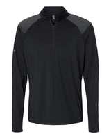 Adidas Men's Ultimate365 Lightweight Shoulder Stripe Quarter-Zip Pullover. A520 - Black