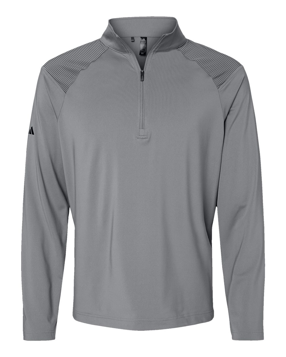 Adidas Men's Ultimate365 Lightweight Shoulder Stripe Quarter-Zip Pullover. A520 - Grey Three