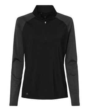 Adidas Women's Ultimate365 Lightweight Raglan Quarter-Zip Pullover. A521 - Black
