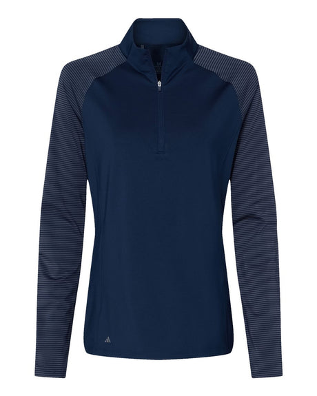 Adidas Women's Ultimate365 Lightweight Raglan Quarter-Zip Pullover. A521 - Team Navy Blue