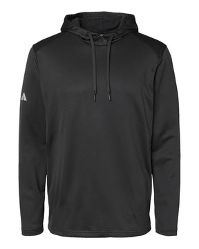 Adidas Men's Textured Mixed Media Midweight Hooded Sweatshirt. A530 - Black