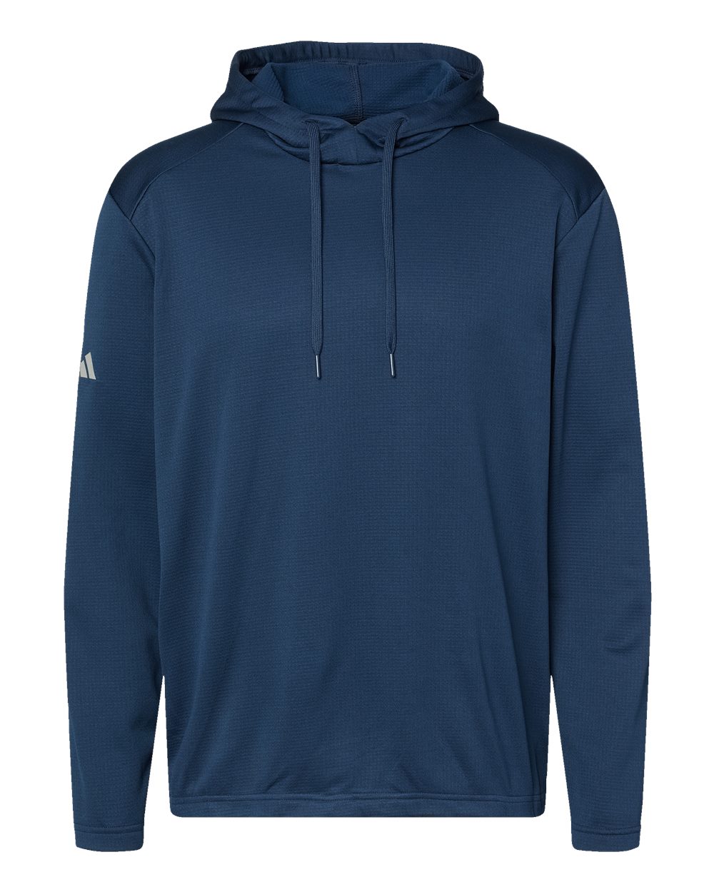 Adidas Men's Textured Mixed Media Midweight Hooded Sweatshirt. A530 - Collegiate Navy