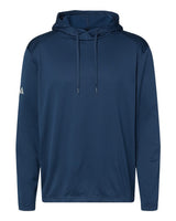 Adidas Men's Textured Mixed Media Midweight Hooded Sweatshirt. A530 - Collegiate Navy
