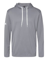 Adidas Men's Textured Mixed Media Midweight Hooded Sweatshirt. A530 - Grey Three