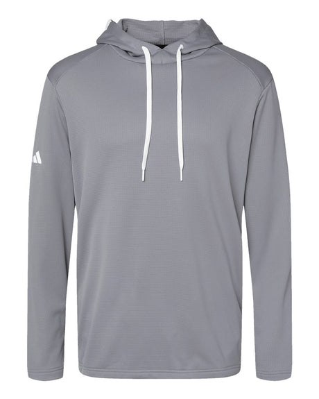 Adidas Men's Textured Mixed Media Midweight Hooded Sweatshirt. A530 - Grey Three