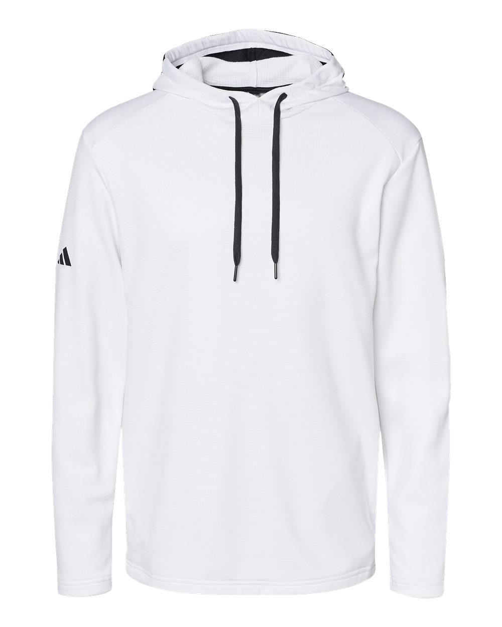 Adidas Men's Textured Mixed Media Midweight Hooded Sweatshirt. A530 - White