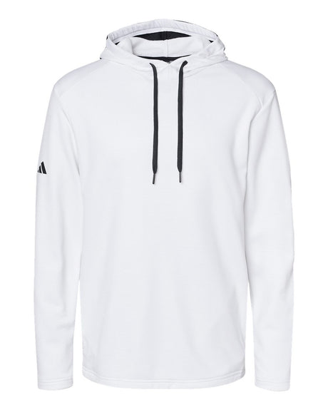 Adidas Men's Textured Mixed Media Midweight Hooded Sweatshirt. A530 - White