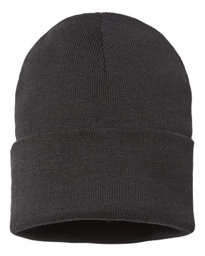 Atlantis Headwear Sustainable Beanie. PURE - Black