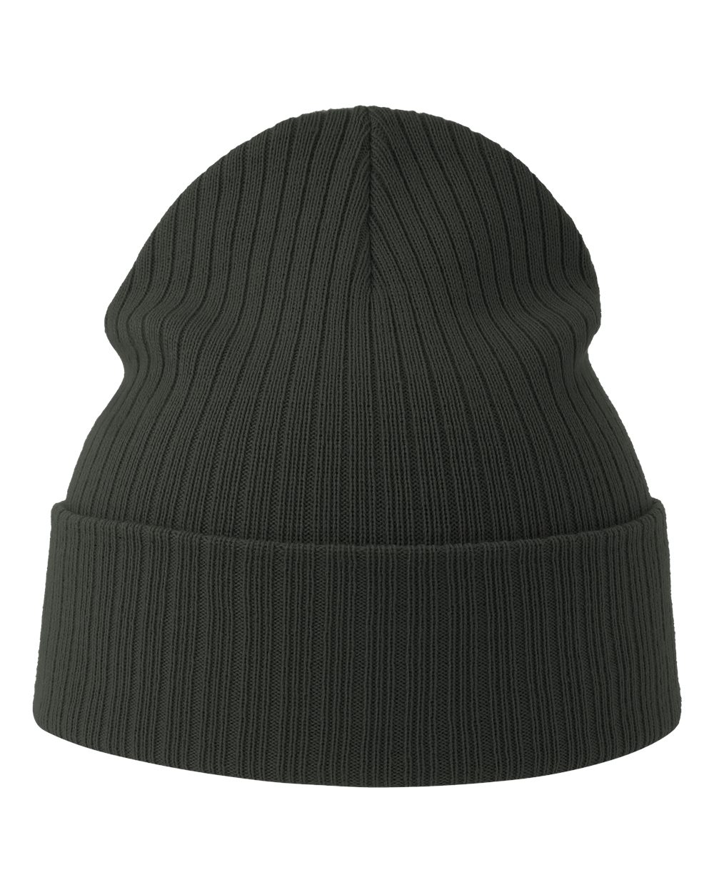 Atlantis Headwear Sustainable Rib Cuffed Beanie. RIO - Dark Grey