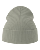 Atlantis Headwear Sustainable Rib Cuffed Beanie. RIO - Light Grey
