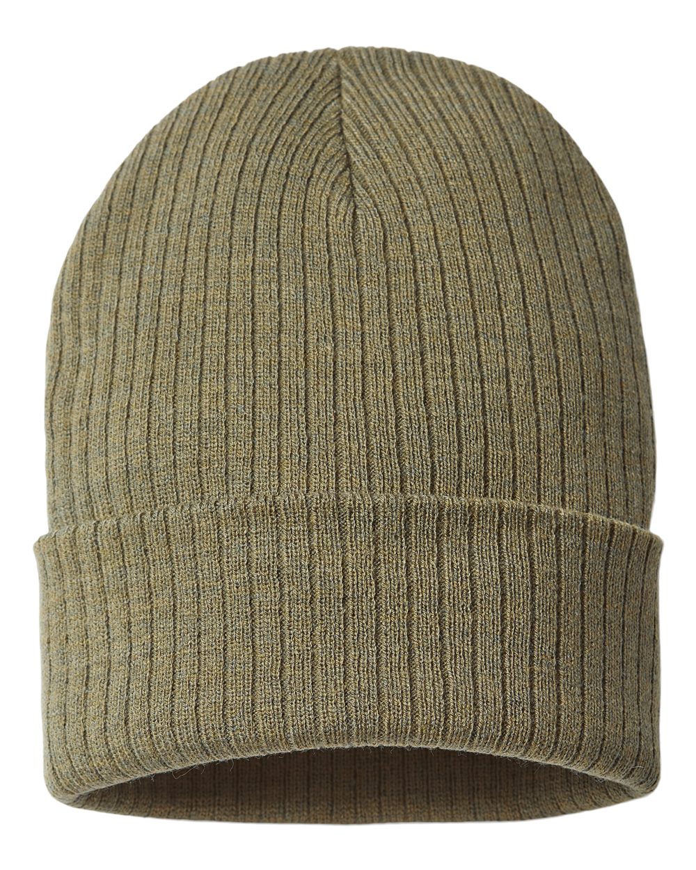 Atlantis Headwear Sustainable Rib Cuffed Beanie. RIO - Olive
