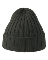 Atlantis Headwear Sustainable Cable Knit Cuffed Beanie. SHORE - Dark Grey