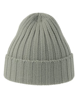 Atlantis Headwear Sustainable Cable Knit Cuffed Beanie. SHORE - Light Grey