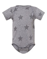 Code Five Infant Star Print Bodysuit. 4329 - Granite Heather Star