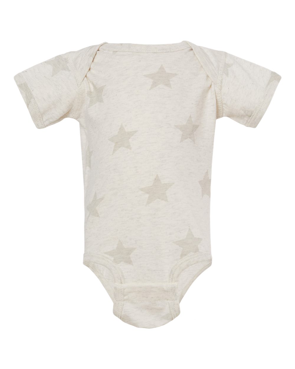 Code Five Infant Star Print Bodysuit. 4329 - Natural Heather Star