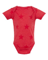 Code Five Infant Star Print Bodysuit. 4329 - Red Star