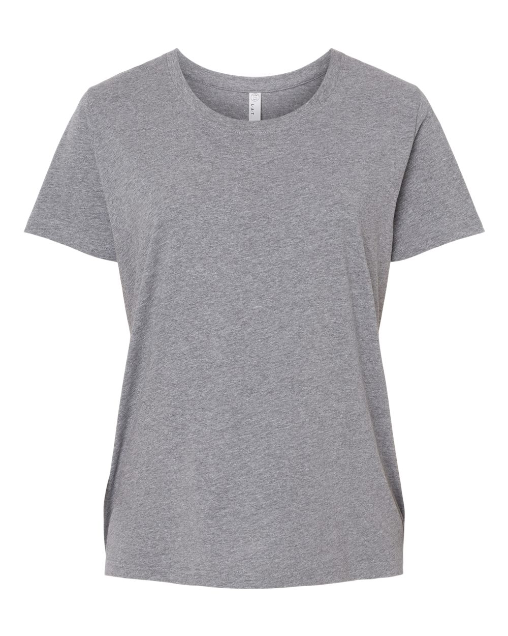 LAT Women's Curvy Collection Fine Jersey Tee. 3816 - Granite Heather