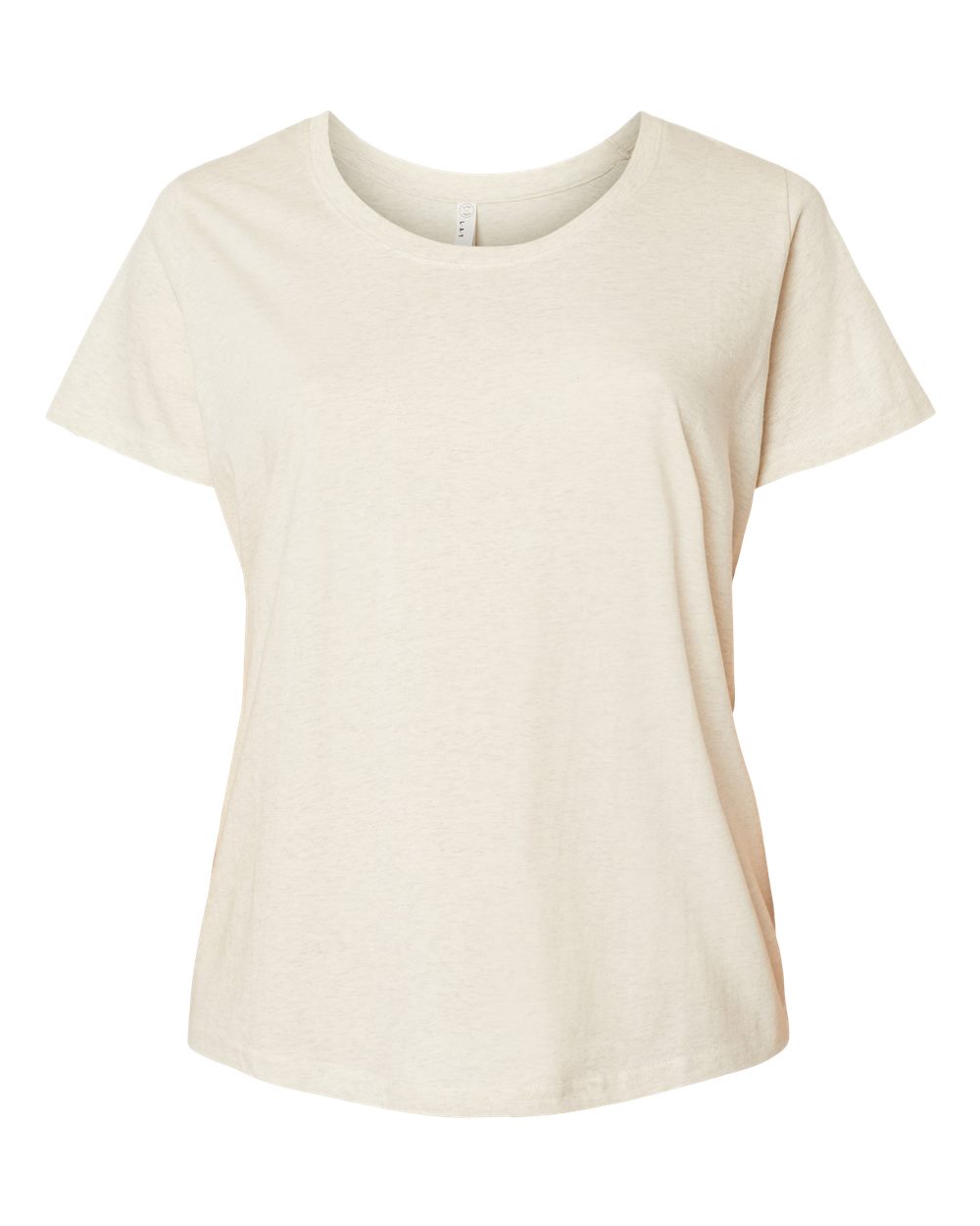 LAT Women's Curvy Collection Fine Jersey Tee. 3816 - Natural Heather
