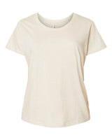 LAT Women's Curvy Collection Fine Jersey Tee. 3816 - Natural Heather