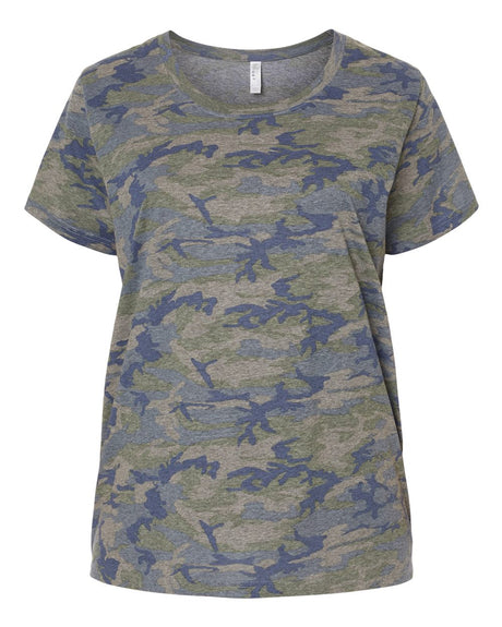 LAT Women's Curvy Collection Fine Jersey Tee. 3816 - Vintage Camo