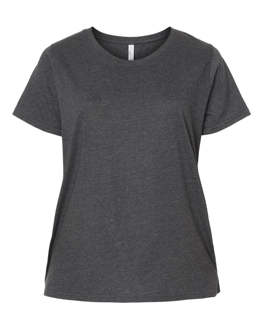 LAT Women's Curvy Collection Fine Jersey Tee. 3816 - Vintage Smoke